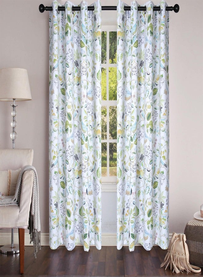 Moslovstar Farmhouse Blackout Curtains for Bedroom Balcony, Lifelike Birds and Flowers Window Drapes Room Decor, 2 Panels 52" W x 84" L - Image 2